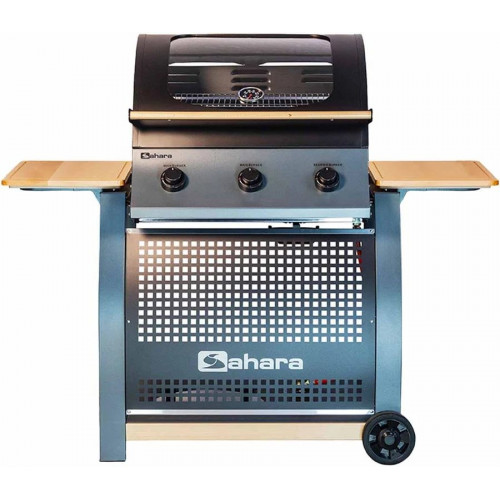 Sahara Barbacoa de Gas 13 kw 9 comensales 3 quemadores encendido piezo