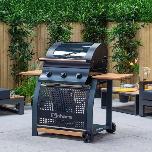 Sahara Barbacoa de Gas 13 kw 9 comensales 3 quemadores encendido piezo