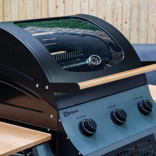 Sahara Barbacoa de Gas 13 kw 9 comensales 3 quemadores encendido piezo