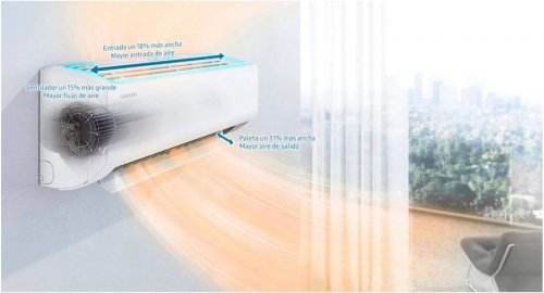 Samsung Aire acondicionado split wind-free frío/calor btu
