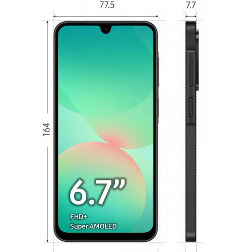 SAMSUNG GALAXY A26 Negro - Móvil 6.7
