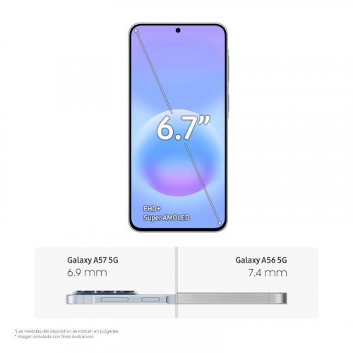 Samsung Galaxy A57 5G Azul Claro - 256GB - 8GB