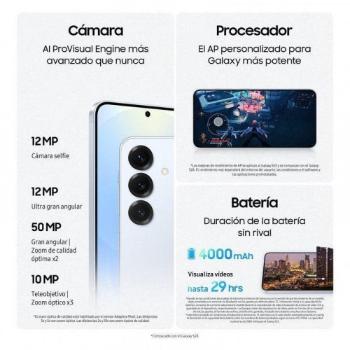 Samsung Galaxy S25 Smartphone con IA 128GB Batería 4.000mAh Azul Marino Versión Internacional