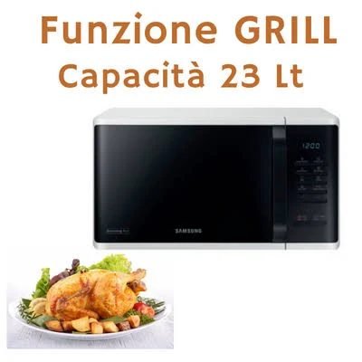 Samsung MG23K3513AW Encimera Microondas con grill 23 L 800 W
