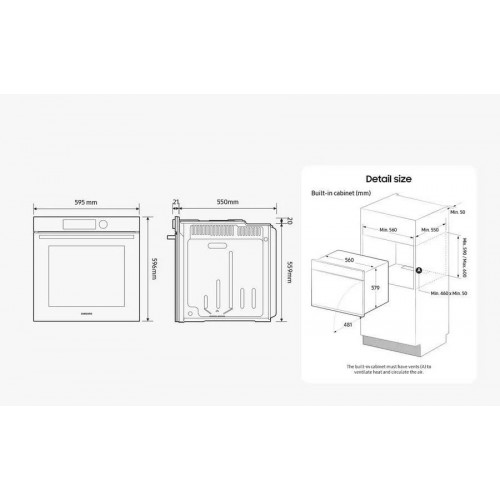 Samsung NV7B44403BS 76 L 2950 W Negro