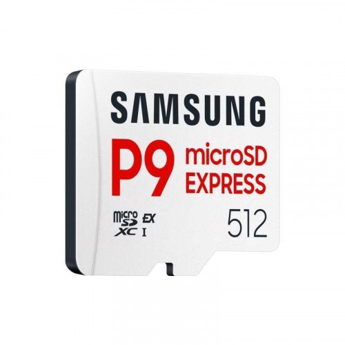 Samsung P9 Express microSD 512GB, velocidad de lectura hasta 800 MB/s, U3, V30, A1, para Nintendo Switch 2, Smartphones, Tablets, GoPRO , Dron DJI, Steam Deck, (MB MK512T)