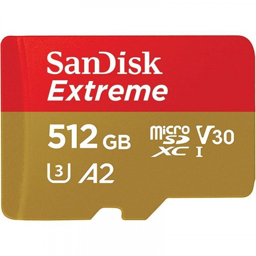 SanDisk Extreme MicroSDXC 512GB UHS-I A2 V30 Clase 10 con Adaptador SD