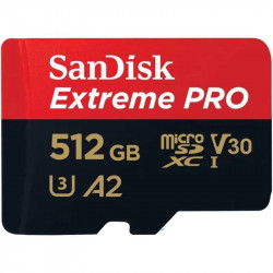 SanDisk Extreme Pro MicroSDXC 512GB UHS-I A2 Clase 10 V30 + Adaptador