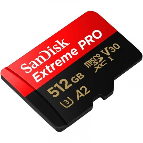 SanDisk Extreme Pro MicroSDXC 512GB UHS-I A2 Clase 10 V30 + Adaptador
