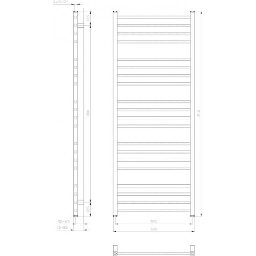 Sapho Metro Elemento calefactor 60x151 cm ir420t