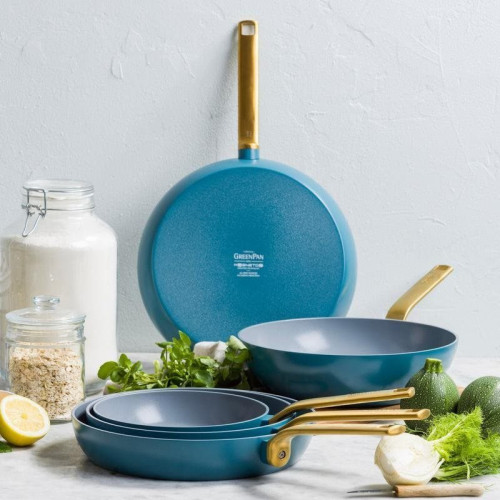 Sartén GreenPan Evolution 28 cm Azul Antiadherente Sin PFAS