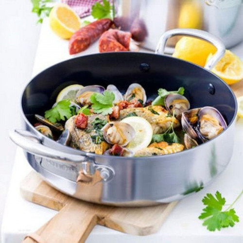 Sartén GreenPan Premiere Gourmet 26 cm Acero Inoxidable con Tapa