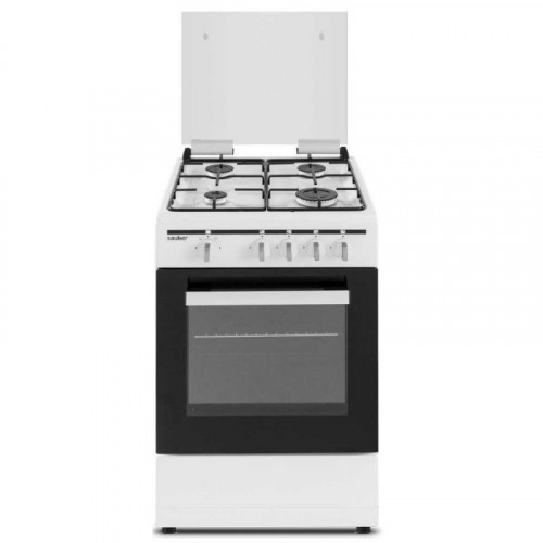 Sauber SCW41GB Cocina de Gas 4 Zonas + Horno Blanco