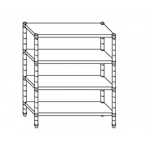 SC8301 estante de acero aluminizado 160x40x200 cm
