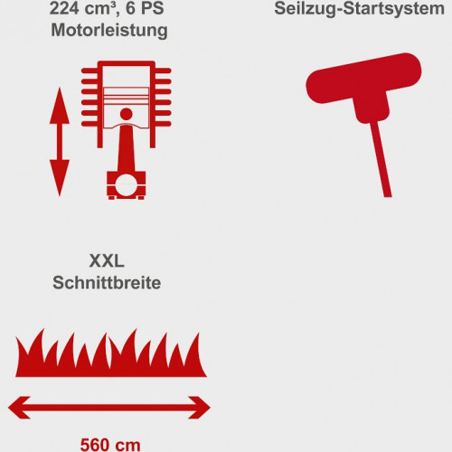 Scheppach Cortacésped de gasolina MS225-56