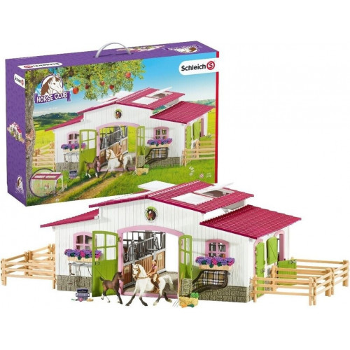 Schleich Picadero con amazona, caballos y accesorios