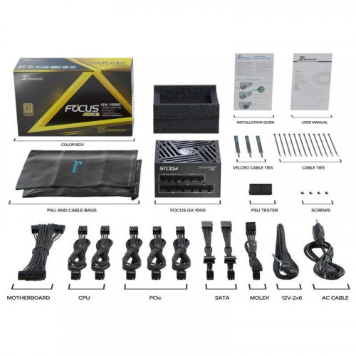 Seasonic Focus GX-1000 ATX 3 PCIe 5.1 1000W 80 Plus Gold Modular