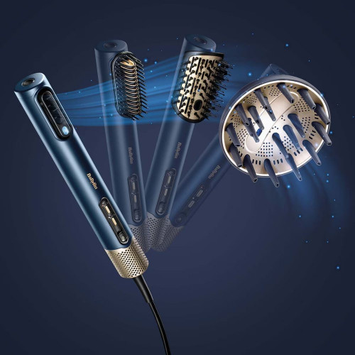 Secador Alisador Styler BaByliss Air Wand Edición Especial con Difusor cerámico Azul