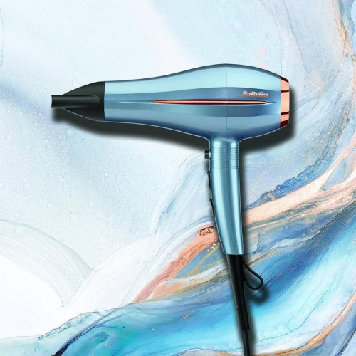 Secador de Pelo BaByliss Denim Luxe Iónico 2200W 3 Modos de Calor Azul Cobre