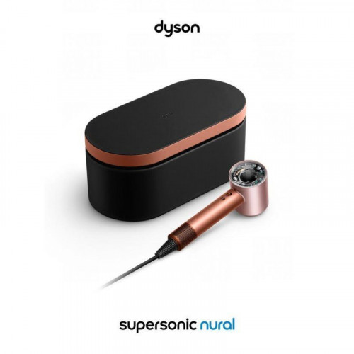 Secador de Pelo Iónico Dyson Supersonic Nural Straight+Wavy 1600W 4 Temperaturas 3 Velocidades con Accesorios Azul Naranja