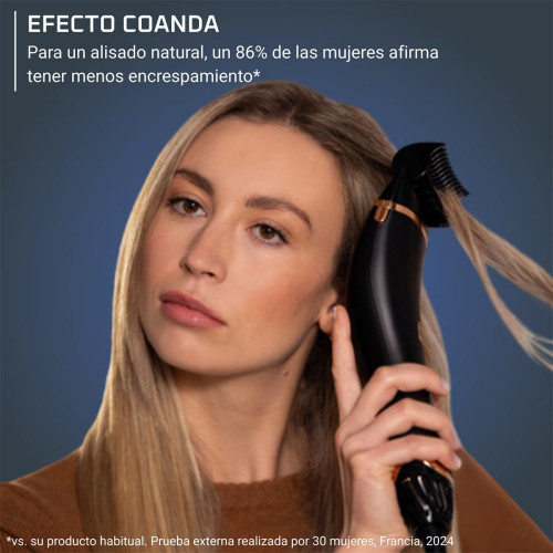 Secador de pelo Rowenta Air motion con efecto Coanda, diseño ergonómico y ligero, motor de alta velocidad Negro