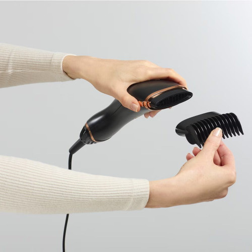 Secador de pelo Rowenta Air motion con efecto Coanda, diseño ergonómico y ligero, motor de alta velocidad Negro