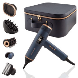 Secador inteligente Rowenta Maestria for you HY9430 1800 W con pantalla LED integrada 6 Accesorios y efecto coanda 225 km/h Azul