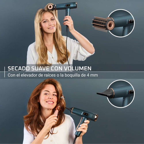 Secador inteligente Rowenta Maestria for you HY9430 1800 W con pantalla LED integrada 6 Accesorios y efecto coanda 225 km/h Azul