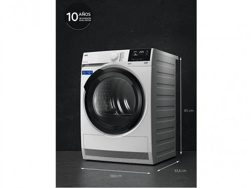 Secadora bomba de calor - AEG TR719G4PB, 9 kg, 10 programas, MixDry, Display LED, Blanco