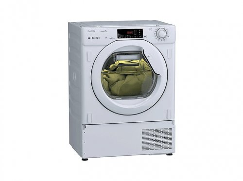 Secadora bomba de calor integrable - Candy BCTD H7A2TE-S, 7 kg, 15 programas, Smart check-up, Wi-Fi, Sin panelar