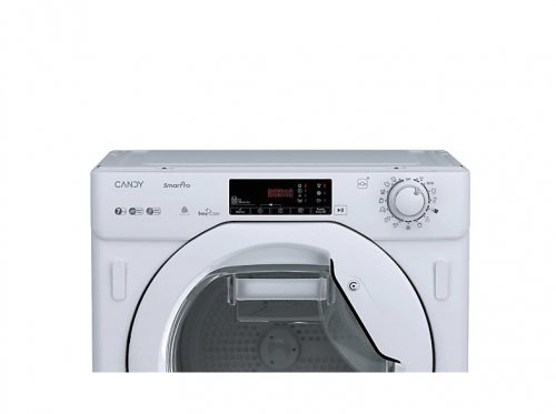 Secadora bomba de calor integrable - Candy BCTD H7A2TE-S, 7 kg, 15 programas, Smart check-up, Wi-Fi, Sin panelar