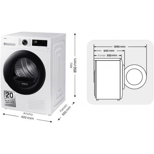 Secadora Samsung dv90cgc2a0aeec