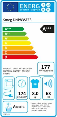 Secadora Smeg DNP83SEES Bomba de Calor
