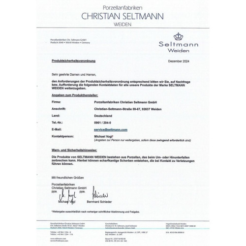 Seltmann Weiden Servicio de mesa Sonate Nostalgie 12 piezas