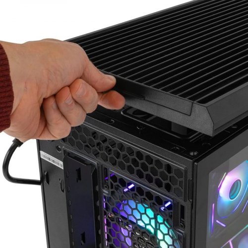 Semitorre ATX cristal curvo NOX Hummer Anvil ARGB Negro