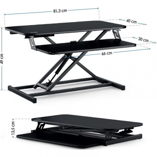 SENSE7 Convertidor de Oficina Soporte para Ordenador Portátil 81x40 Negro