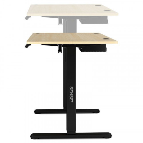 SENSE7 Nojo Escritorio Regulable Eléctrica con Motor 120x60 Negro/Marrón claro