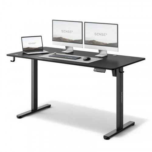 SENSE7 Nojo Escritorio Regulable Eléctrica con Motor 140x70 Negro