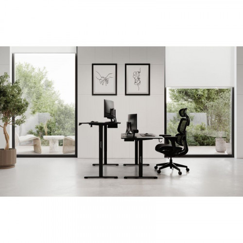SENSE7 Nojo Escritorio Regulable Eléctrica con Motor 140x70 Negro