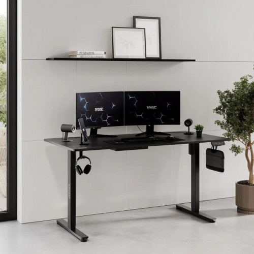SENSE7 Nojo Escritorio Regulable Eléctrica con Motor 140x70 Negro