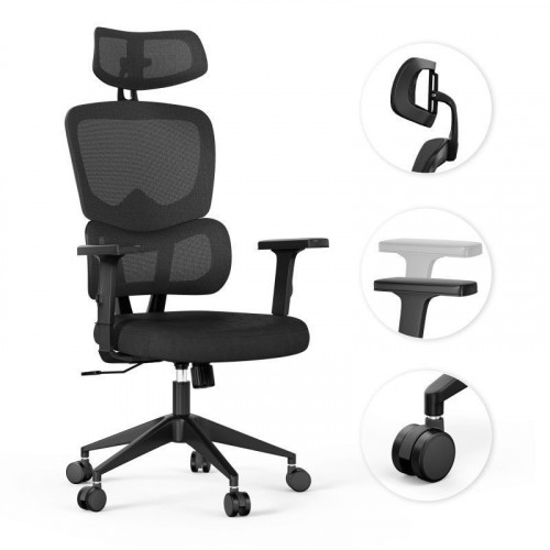 SENSE7 Veno Silla de Escritorio Ergonómico Ajustable Transpirable Negra