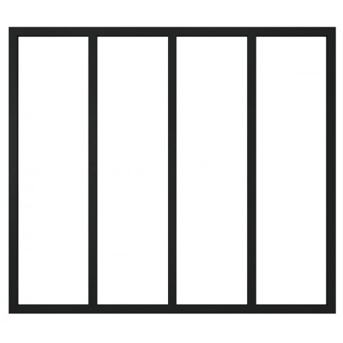 Separador de ambiente aluminio negro de 1050x1445 (altoxancho en mm) 4 vidrios
