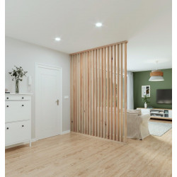 Separador de ambiente recortable de madera fijo con medida 100x254cm