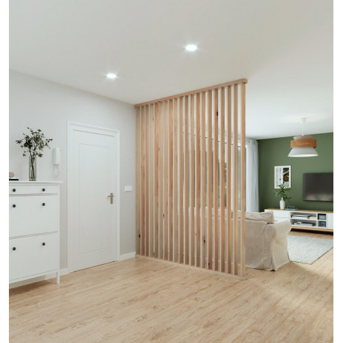 Separador de ambiente recortable de madera fijo con medida 100x254cm