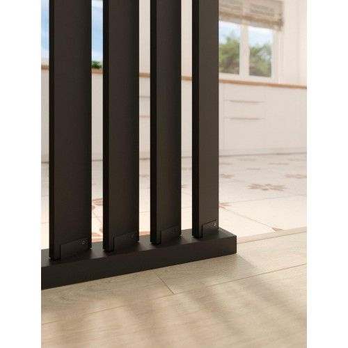 Separador de ambiente recortable de madera negro lamas giratorias medida 50x250cm