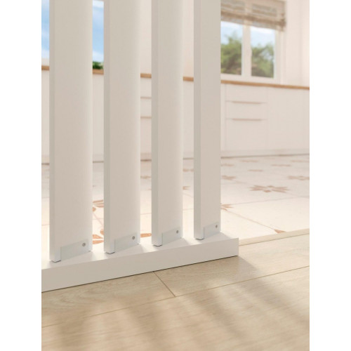 Separador de ambiente recortable madera blanca lamas giratorias medida 50x250cm