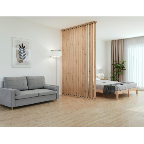 Separador de ambiente recortable madera roble lamas giratorias medida 50x250cm