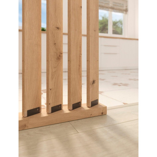Separador de ambiente recortable madera roble lamas giratorias medida 50x250cm