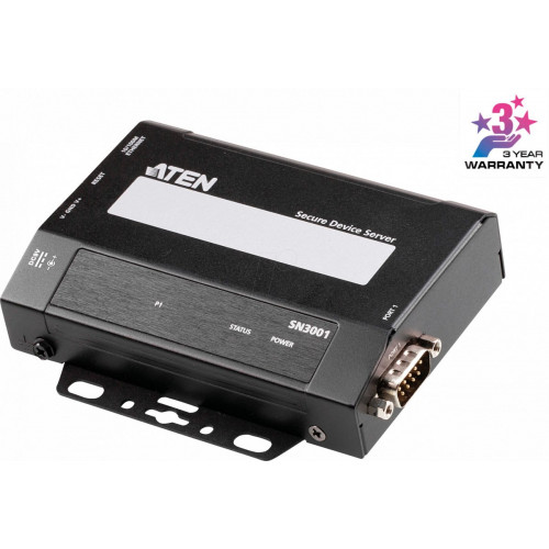 Servidor de dispositivos, 1 RJ45, 1 RS-232