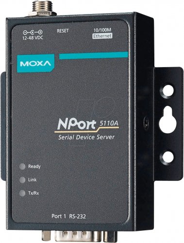 Servidor de dispositivos, 1 RJ45, 1 RS-232, DB9
